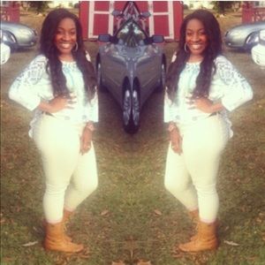 Aztec print high low sweater